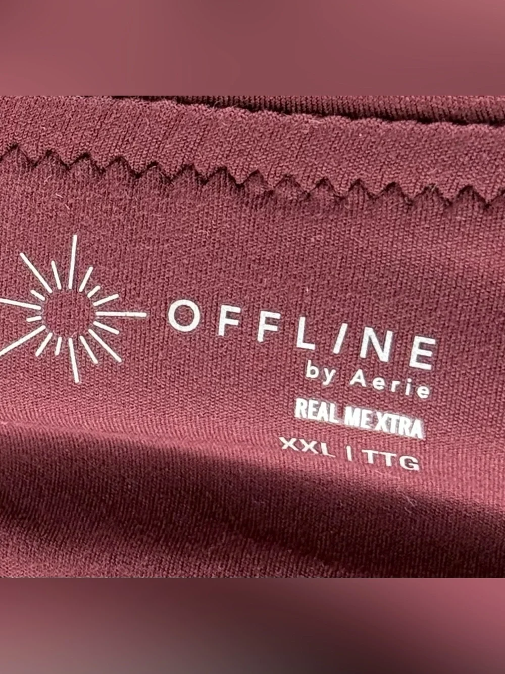 OFFLINE By Aerie Real Me XTRA Classic Sports Bra Burgundy Plum XXL NWT